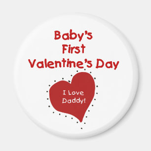 Roter Liebe-Vati-erster Valentinstag des Herz-I Magnet