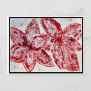 Roter Lilium asiatisch Postkarte