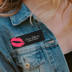 Roter Lippenkuss-Maskenbildner-Schönheits-Salon Namenschild
