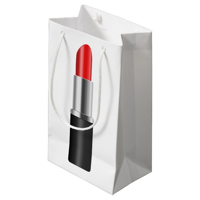 Roter Lippenstift Kleine Geschenktüte (Vorderseite Schrägansicht)
