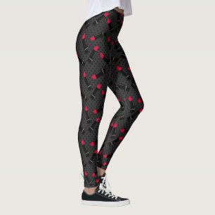 Roter Lippenstift Leggings