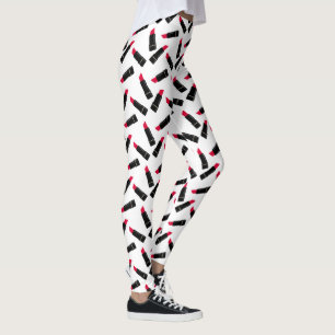 Roter Lippenstift Leggings