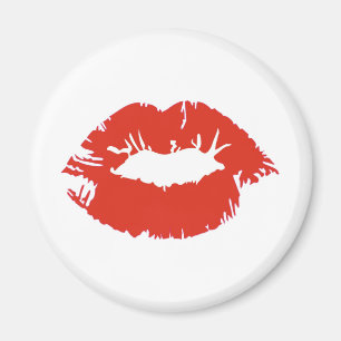 Roter Lippenstift Magnet