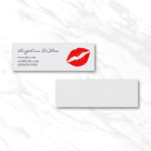 Roter Lippenstift Mini Visitenkarte