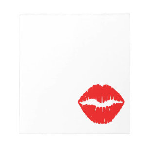 Roter Lippenstift Notizblock