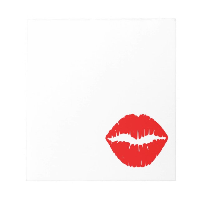 Roter Lippenstift Notizblock (Vorderseite)