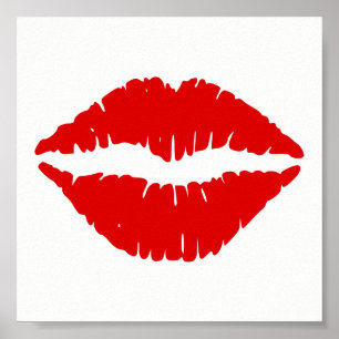 Roter Lippenstift Poster