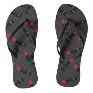 Roter Lippenstift, Retro Flip Flops