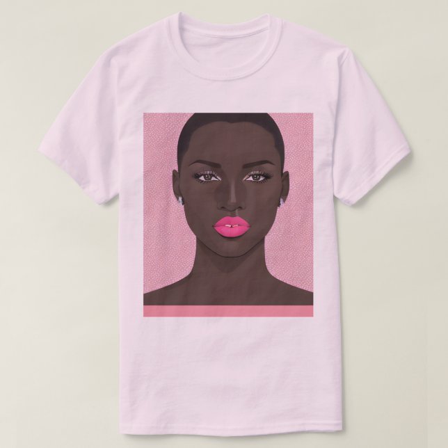 Roter Lippenstift T-Shirt (Design vorne)