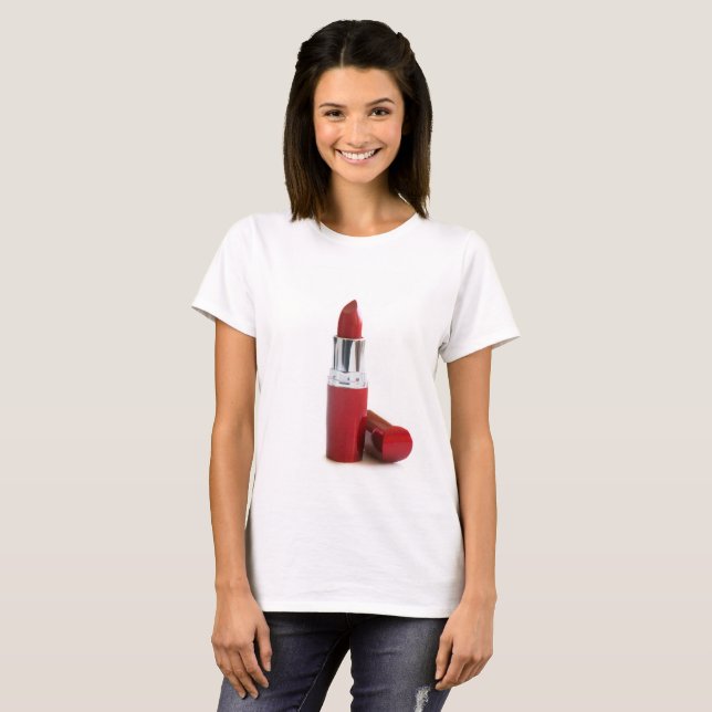 Roter Lippenstift T-Shirt (Vorne ganz)