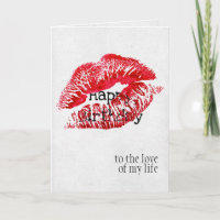 Roter Lippenstiftkuss