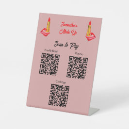 Roter Lipstick am Zungenrosa mit Individuelle Name Sockelschild