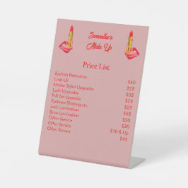 Roter Lipstick am Zungenrosa mit Individuelle Name Sockelschild