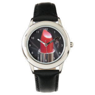 Roter Lipstick Armbanduhr