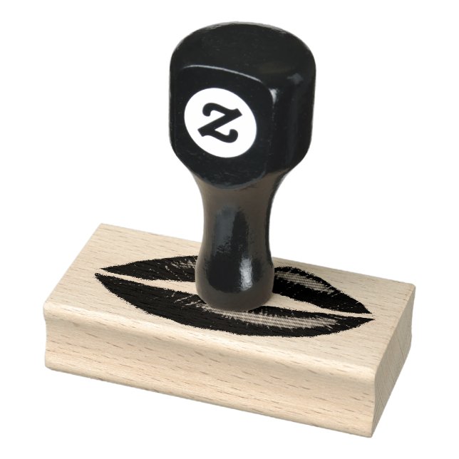 Roter Lipstick für Frauen Lippen Briefmarke Gummistempel (Stempel)