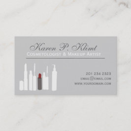 Roter Lipstick, Kosmetik Make-up-Künstler Terminkarte