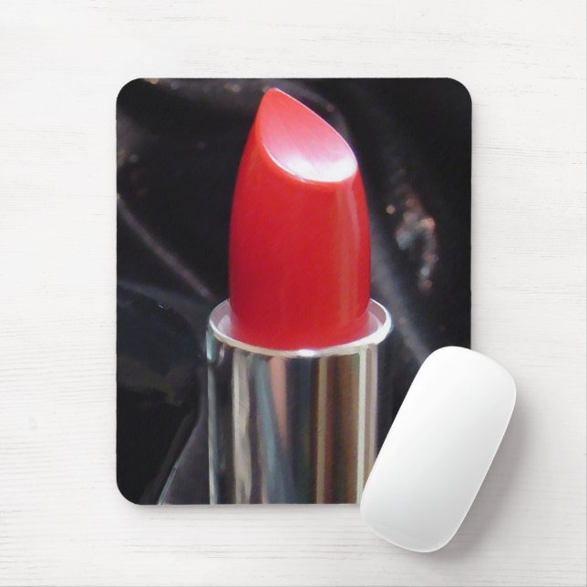 Roter Lipstick Mousepad (Mit Mouse)