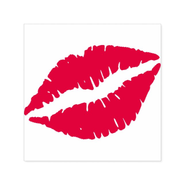Roter Lipstick Permastempel (Design)