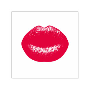 Roter Lipstick Permastempel
