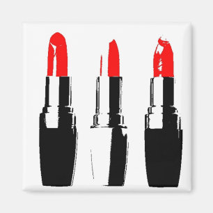 Roter Lipstick Tubes Magnet