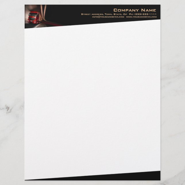 Roter LKW in der Sendung Briefkopf (Vorderseite)