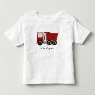 Roter LKW personalisiert Kleinkind T-shirt