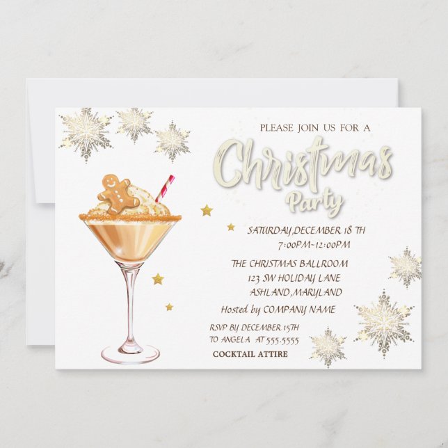 Roter LKW Pine Trees Schneeflocken Weihnachten Einladung (Vorderseite)