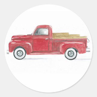Roter LKW-Stempel Runder Aufkleber