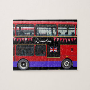 Roter London-Bus-Doppeldecker Puzzle