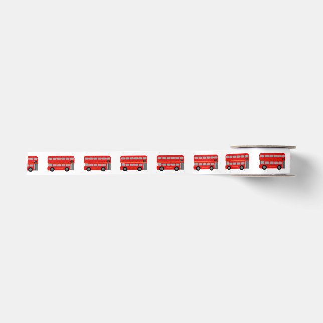 Roter London-Bus Satinband (Vorderseite)