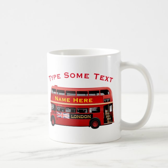 Roter London-Bus themenorientiert Tasse (Rechts)