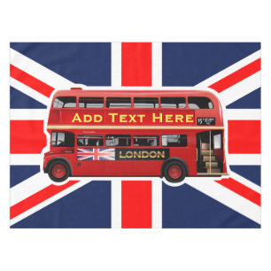 Roter London-Bus themenorientiert Tischdecke