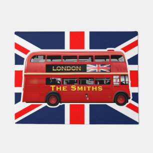 Roter London-Doppeldecker-Bus Fußmatte