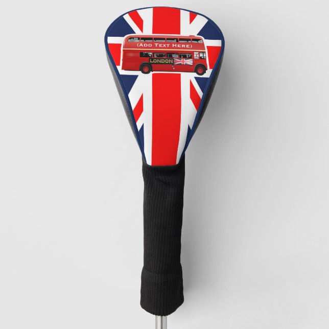 Roter London-Doppeldecker-Bus Golf Headcover (Vorderseite)