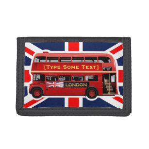 Roter London-Doppeldecker-Bus Tri-fold Geldbeutel