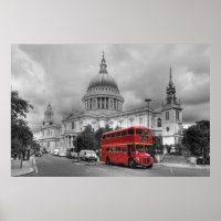 Roter Londoner Bus in der City of London