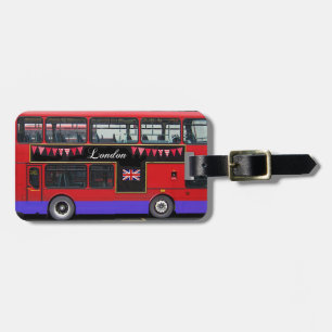 Roter Londoner Doppeldeckerbus Gepäckanhänger