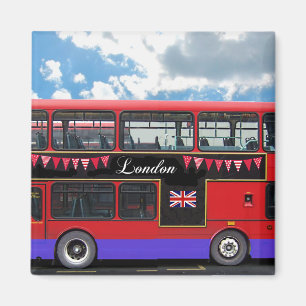 Roter Londoner Doppeldeckerbus Magnet