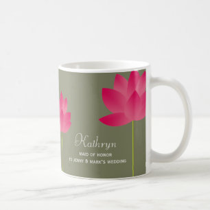 Roter Lotos blüht Namebrautkaffee-Tasse Tasse