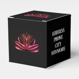 Roter Lotus Blume Azurblau, Hintergrund, Personali Geschenkschachtel