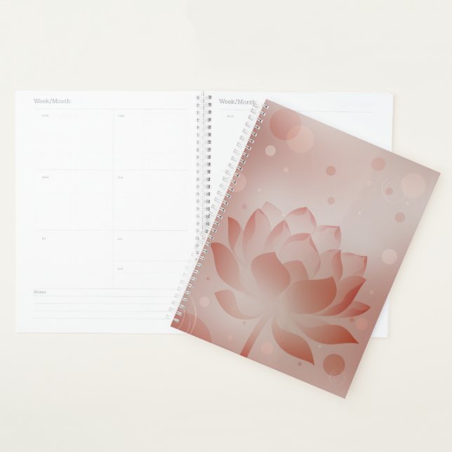 Roter Lotus-Glanz Hardcover-Planer Planer (Anzeige)