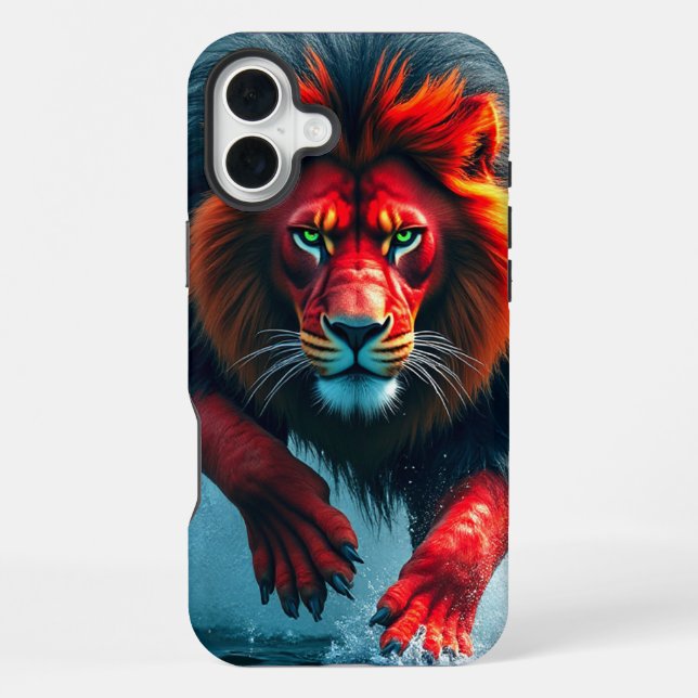 Roter Löwe Handyhülle iPhone Hülle (Rückseite)