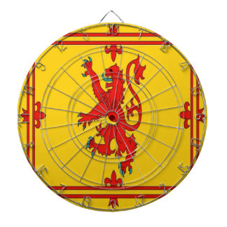 Roter Löwe Schottlands zügellose Flagge Dartscheibe