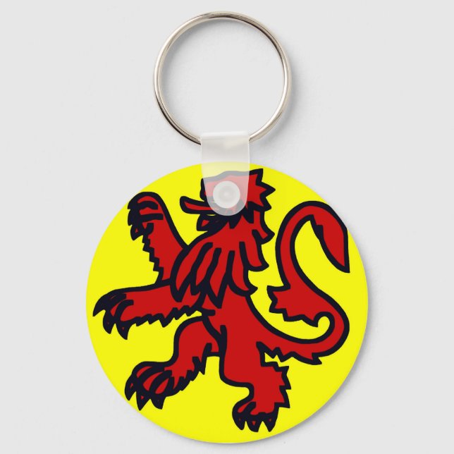 Roter Löwe von Schottland Schlüsselanhänger (Vorderseite)