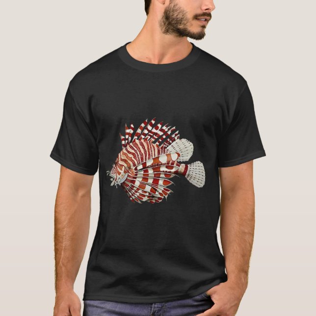 Roter Löwenfisch/Röd drakfisk T-Shirt (Vorderseite)