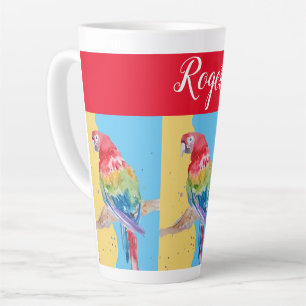 Roter Macaw Parrot Malerei Menne Art Tasse