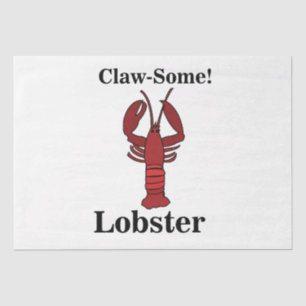 Roter Maine Hummer Seafood Sommerküste Seidenpapier