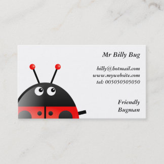 Roter Marienkäfer, Herr Billy Bug, Visitenkarte
