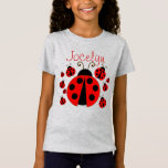 Roter Marienkäfer T-Shirt<br><div class="desc">Adventure niedliche personalisierte, rote Ladybug-T-Shirts für Baby</div>
