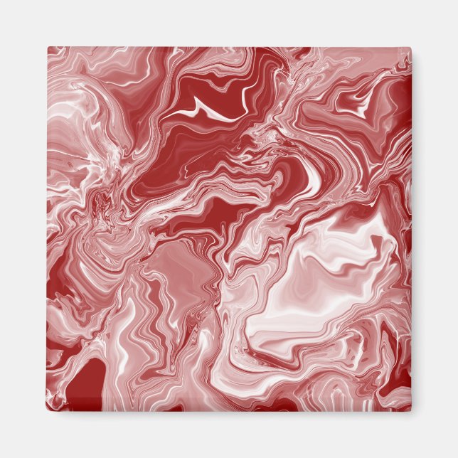 Roter Marmor Magnet (Vorne)